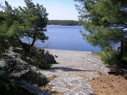 Pathway from harbour pier - Country homes for sale and luxury real estate including horse farms and property in the Caledon and King City areas near Toronto
